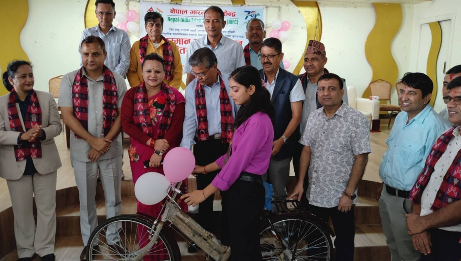 Nepal–India Friendship Center Distributes Bicycles in Rupandehi