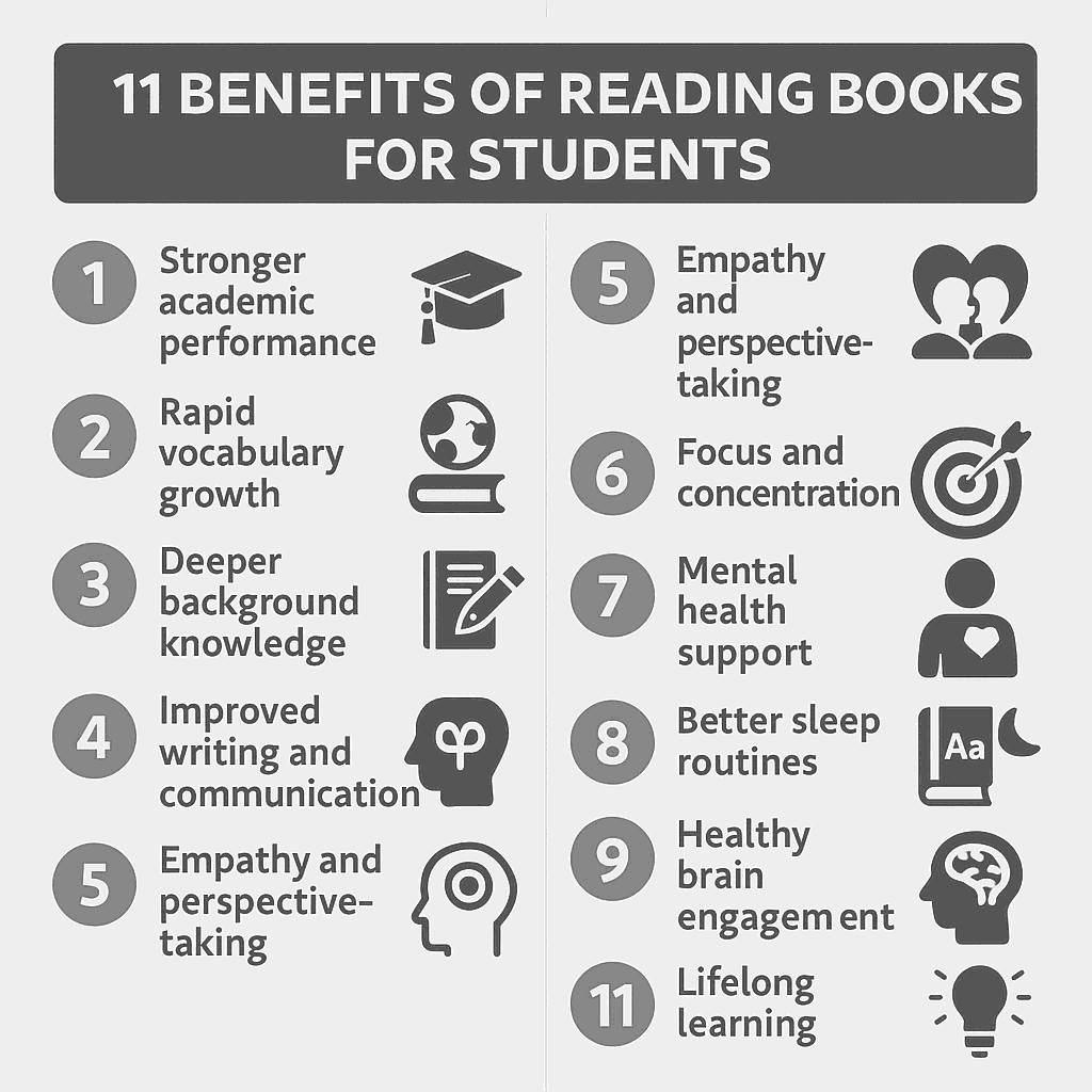 11 Benefits of Reading Books for Students 