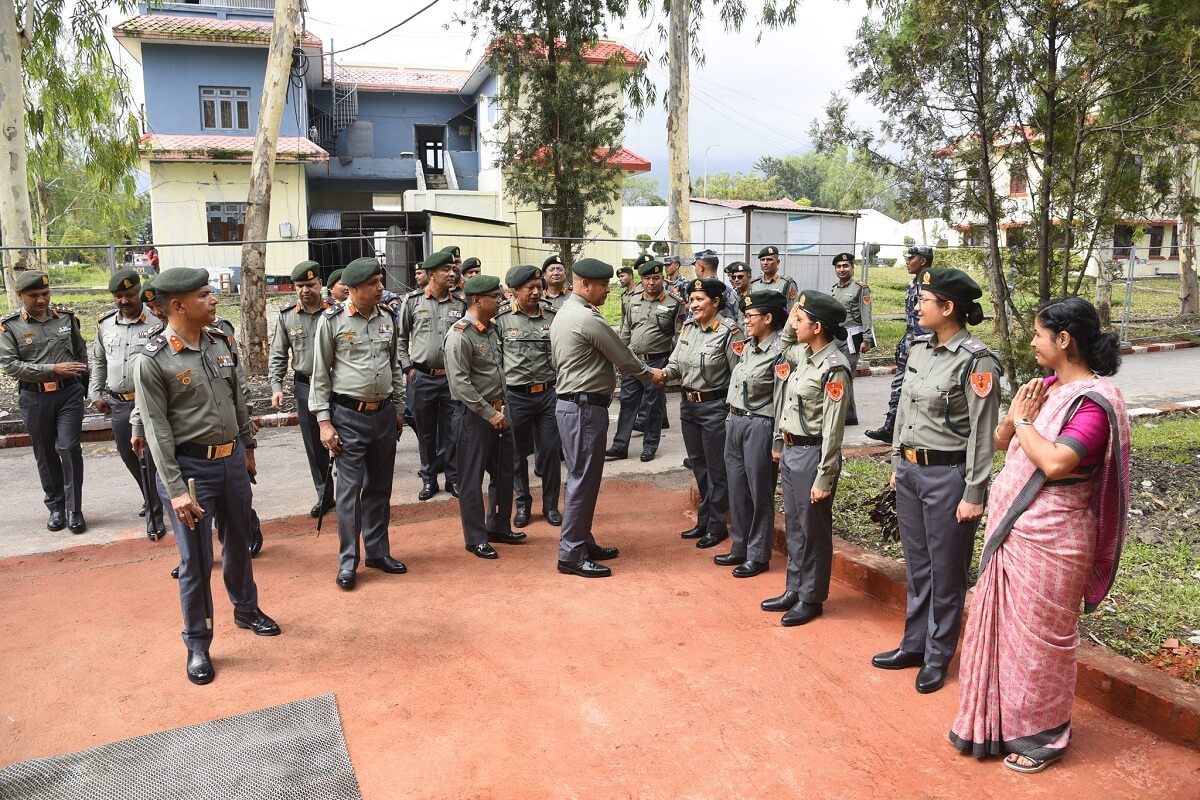 APF Nepal Institute of Health Sciences, Balambu, Kathmandu, Inspection by IGP 