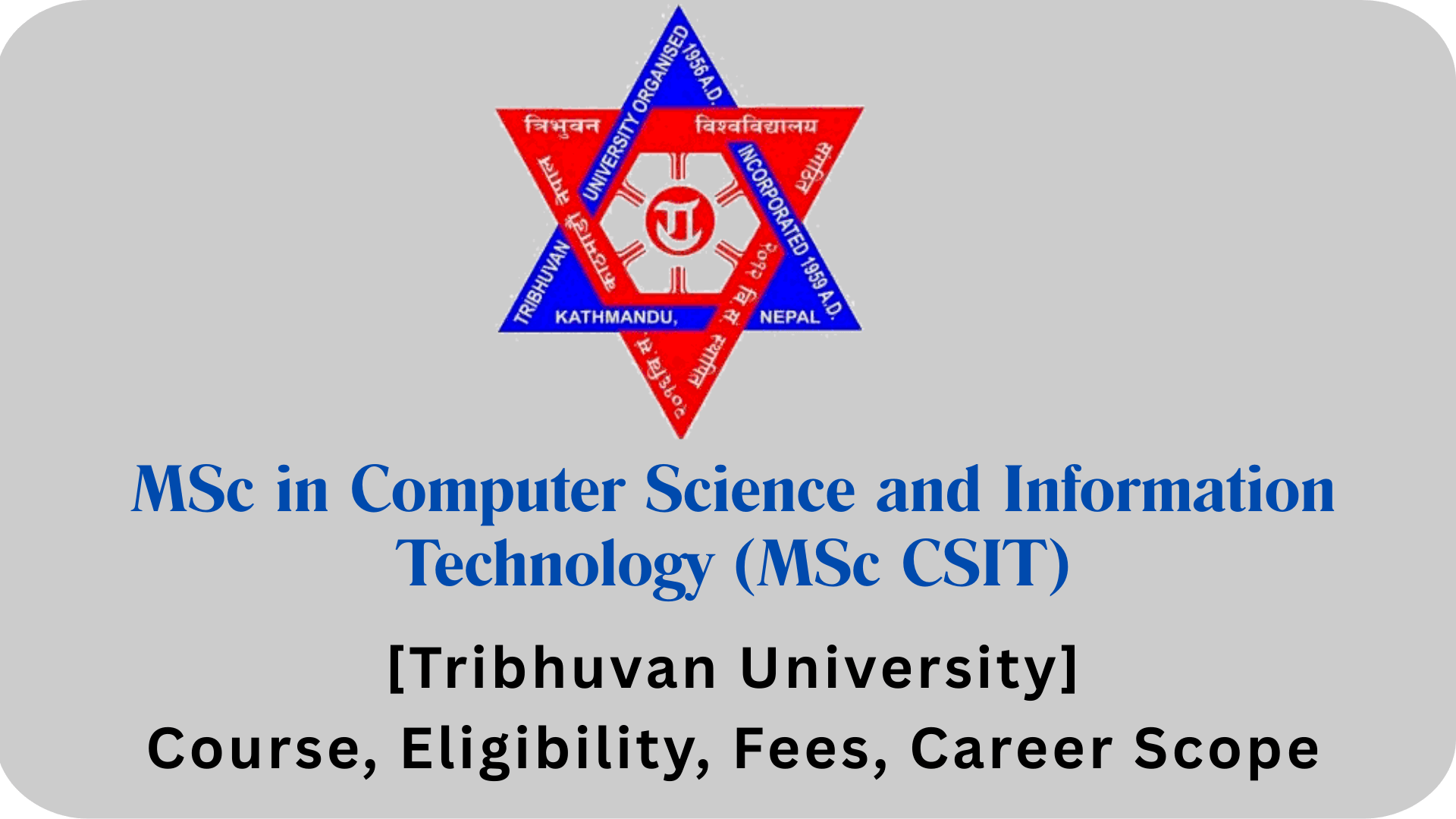 MSc CSIT Tribhuvan University