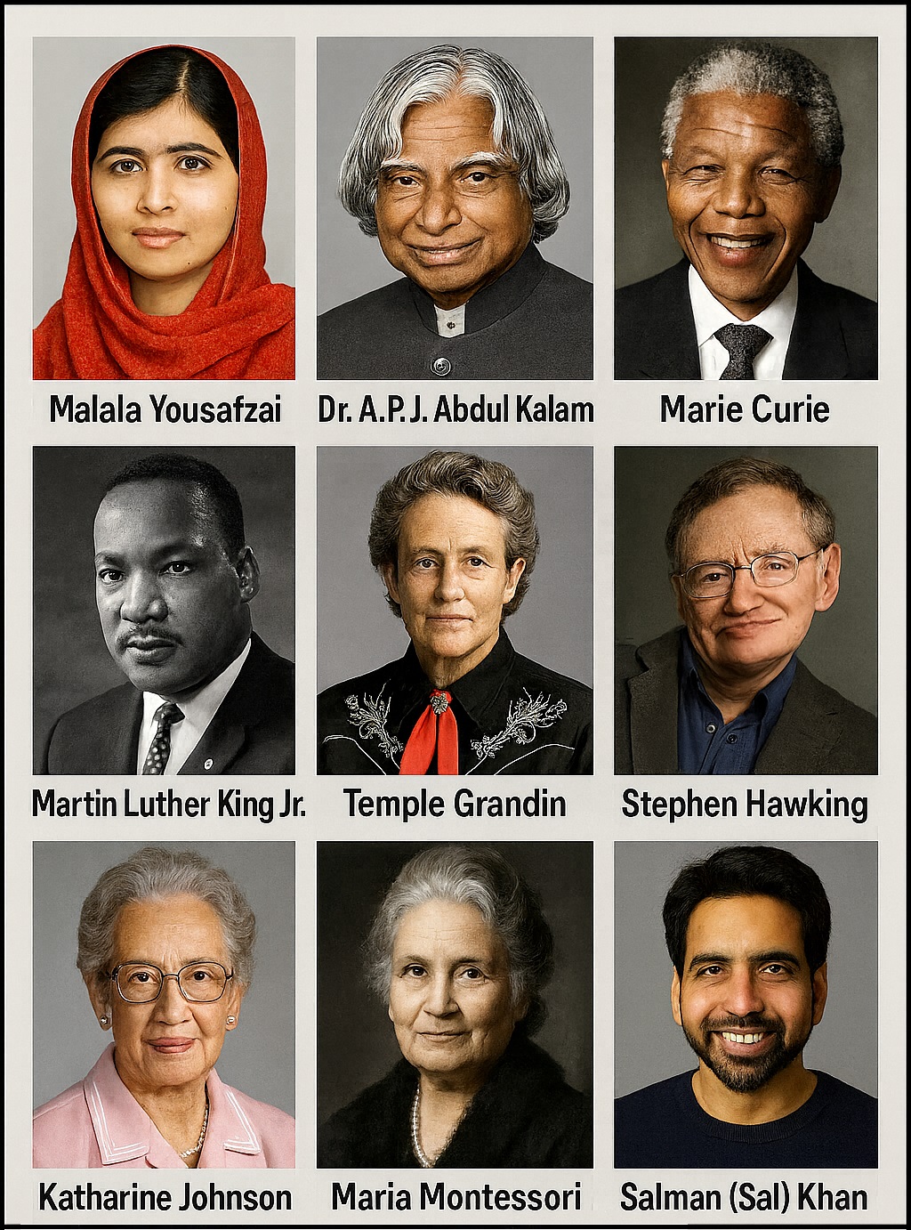 Top 10 inspirational persons in the world for students 