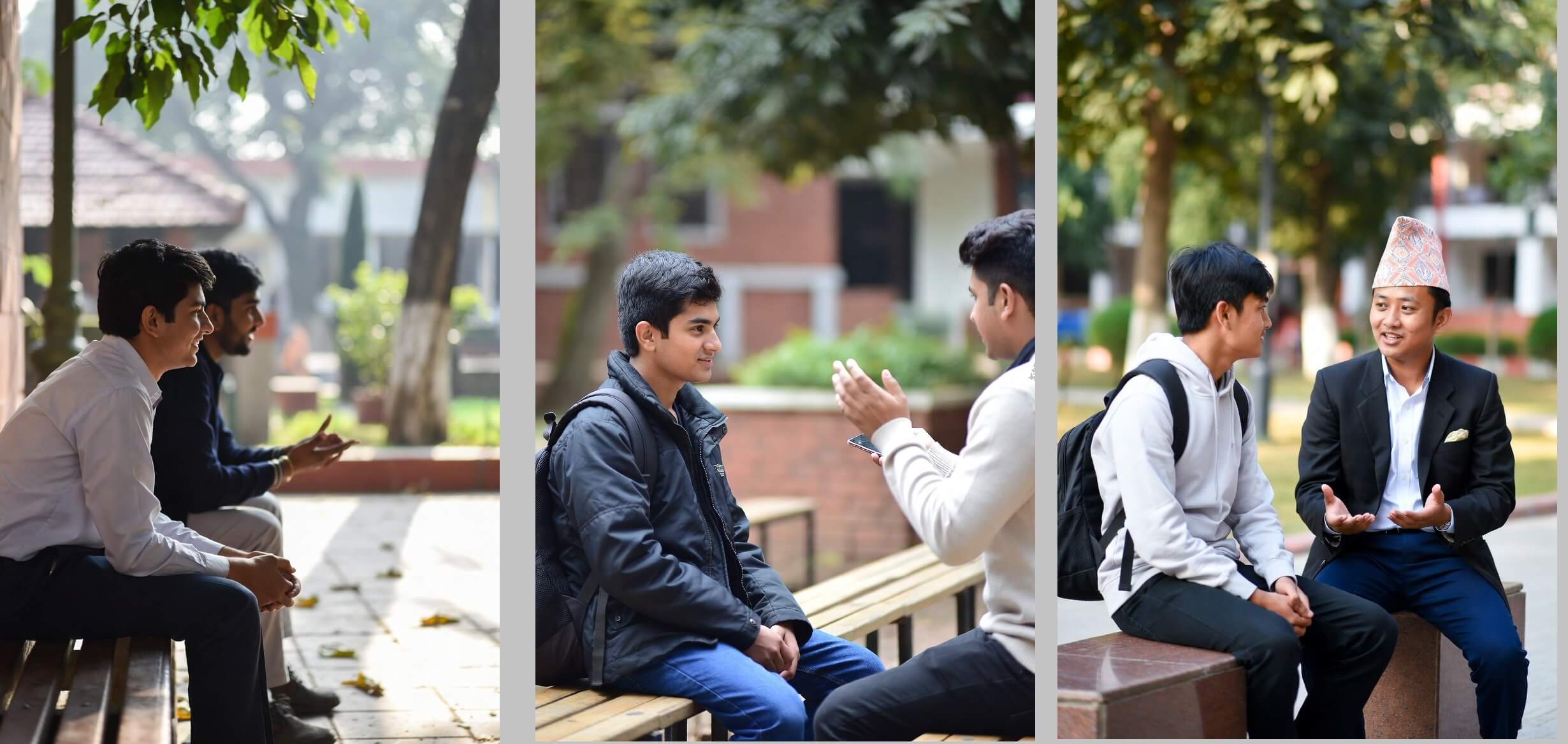 Student Talking With Senior 