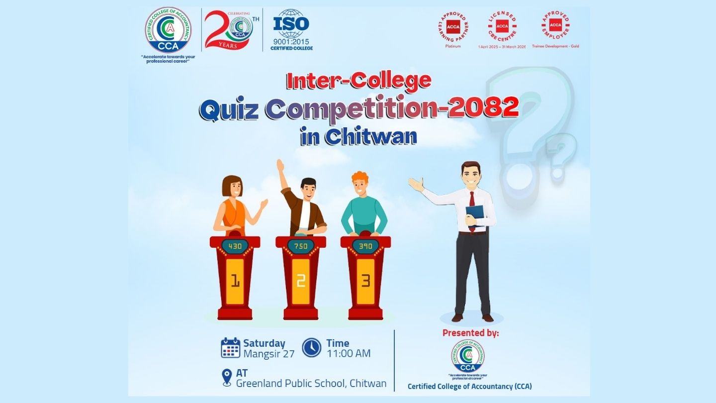 CCA Presents Inter-College Quiz Competition 2025 in Chitwan 