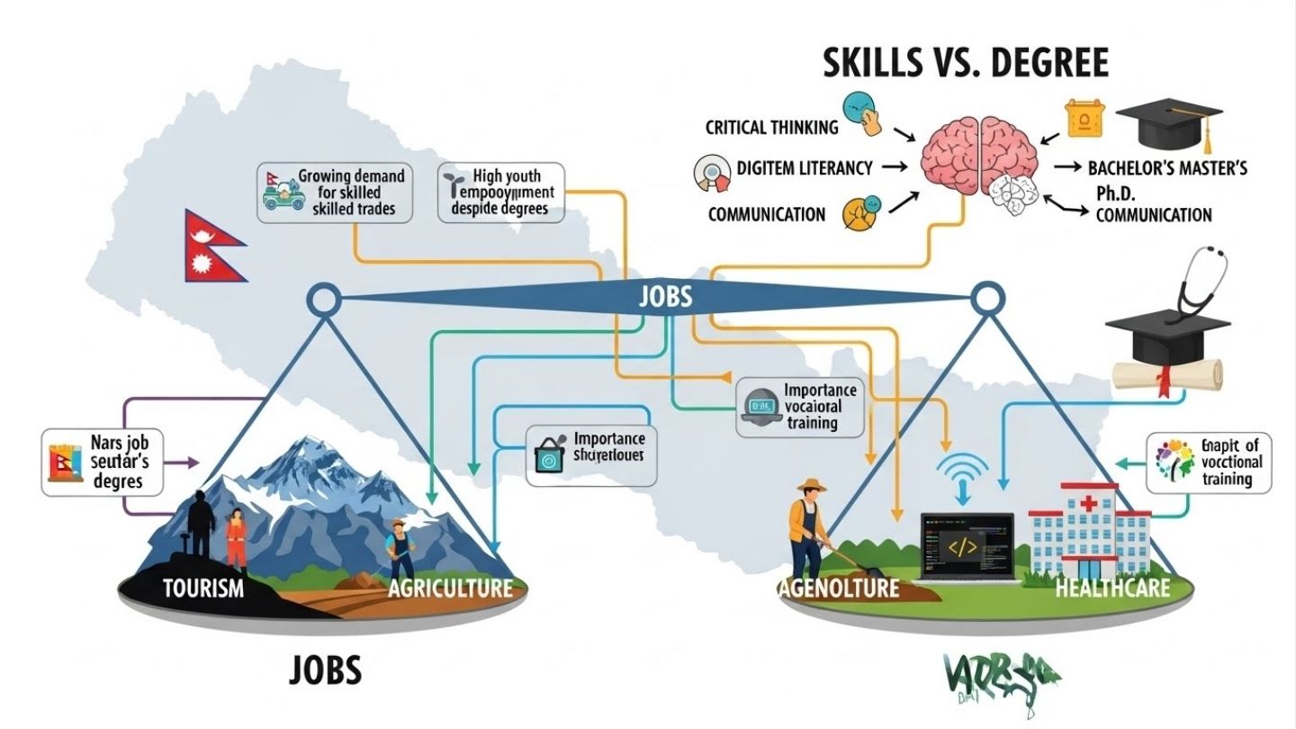 Jobs vs Skills vs Degree in Nepal 