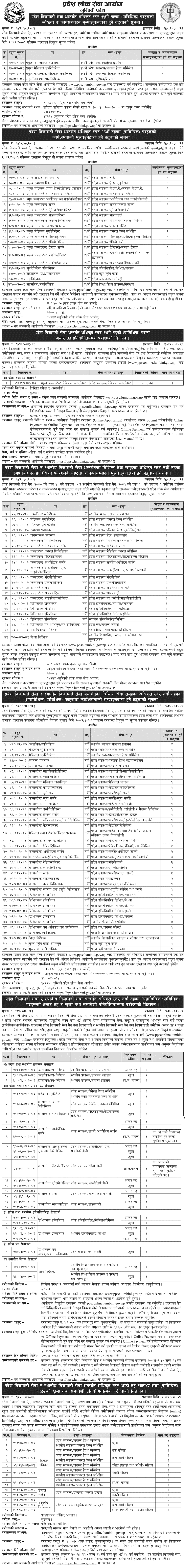 Lumbini Pradesh Lok Sewa Aayog 8th and 9th Level Officer Vacancy 2082