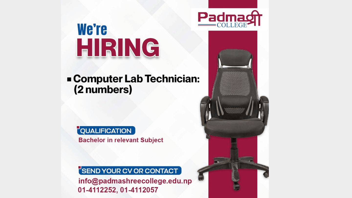 Padmashree College Announces Vacancy for Computer Lab Technician 