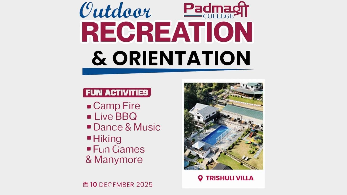 Padmashree College Outdoor Recreation and Orientation 2025 
