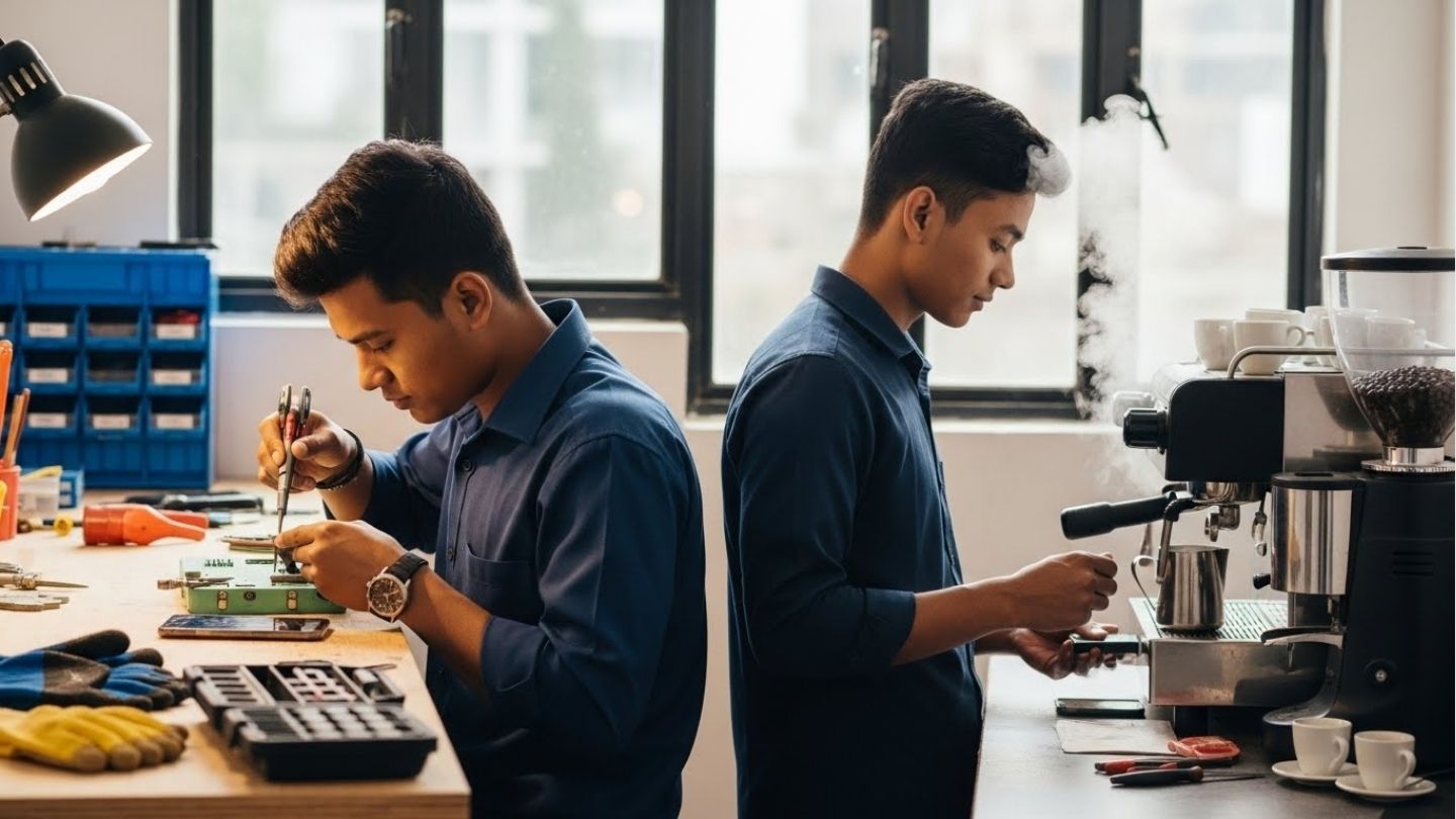 Young Nepalis Learning Hands-On Skills 