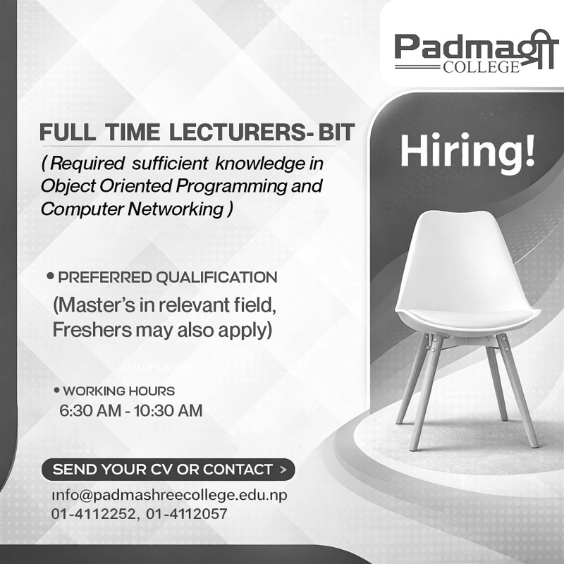 Padmashree College Calls for BIT Lecturer Applications