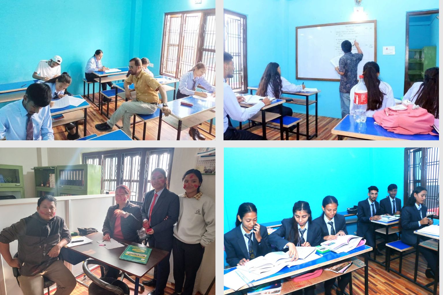 Chitwan College, Kholesimal, Bhateni, Chitwan, students, teaching