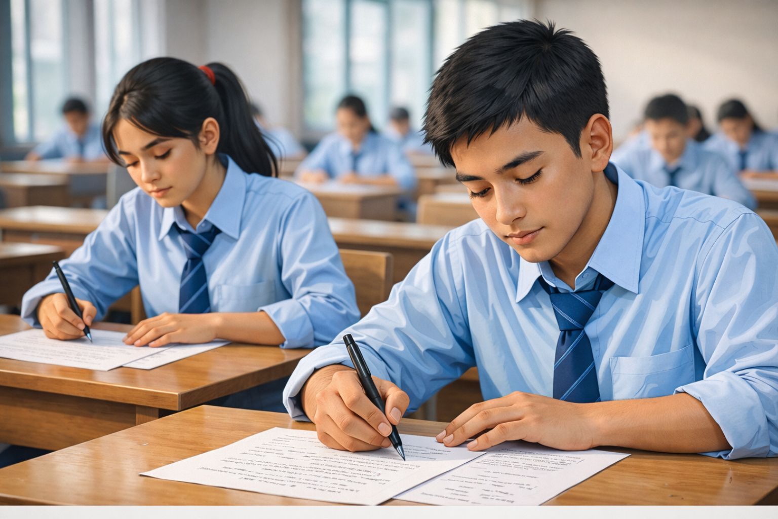 students in exam hall 