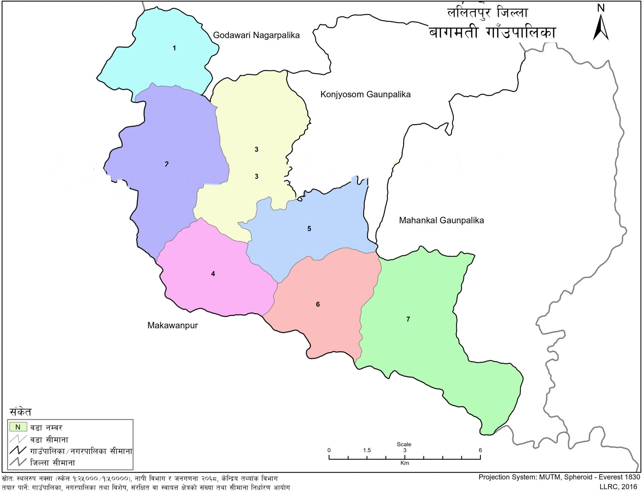 Bagmati Rural Municipality Lalitpur Map