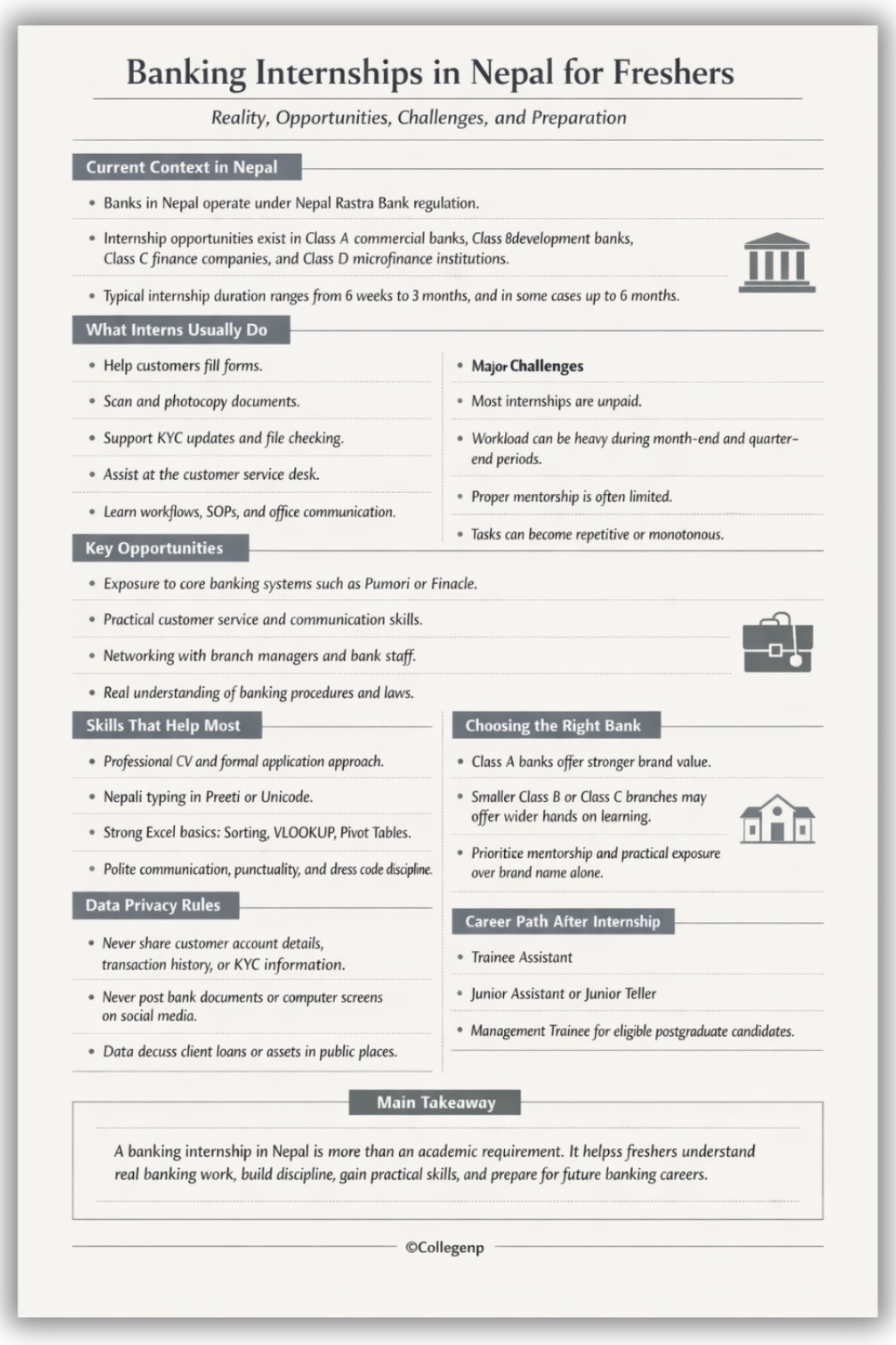 Banking internships in Nepal key insights