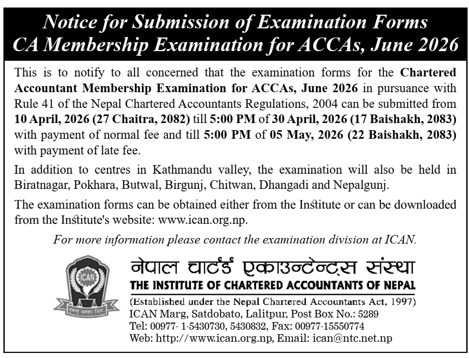 CA Membership Examination for ACCAs, June 2026