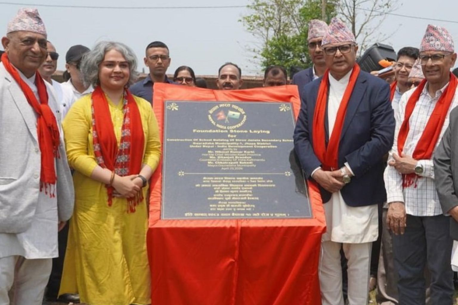 Janata Secondary School, Gauradaha, Jhapa, Building Foundation Laid 