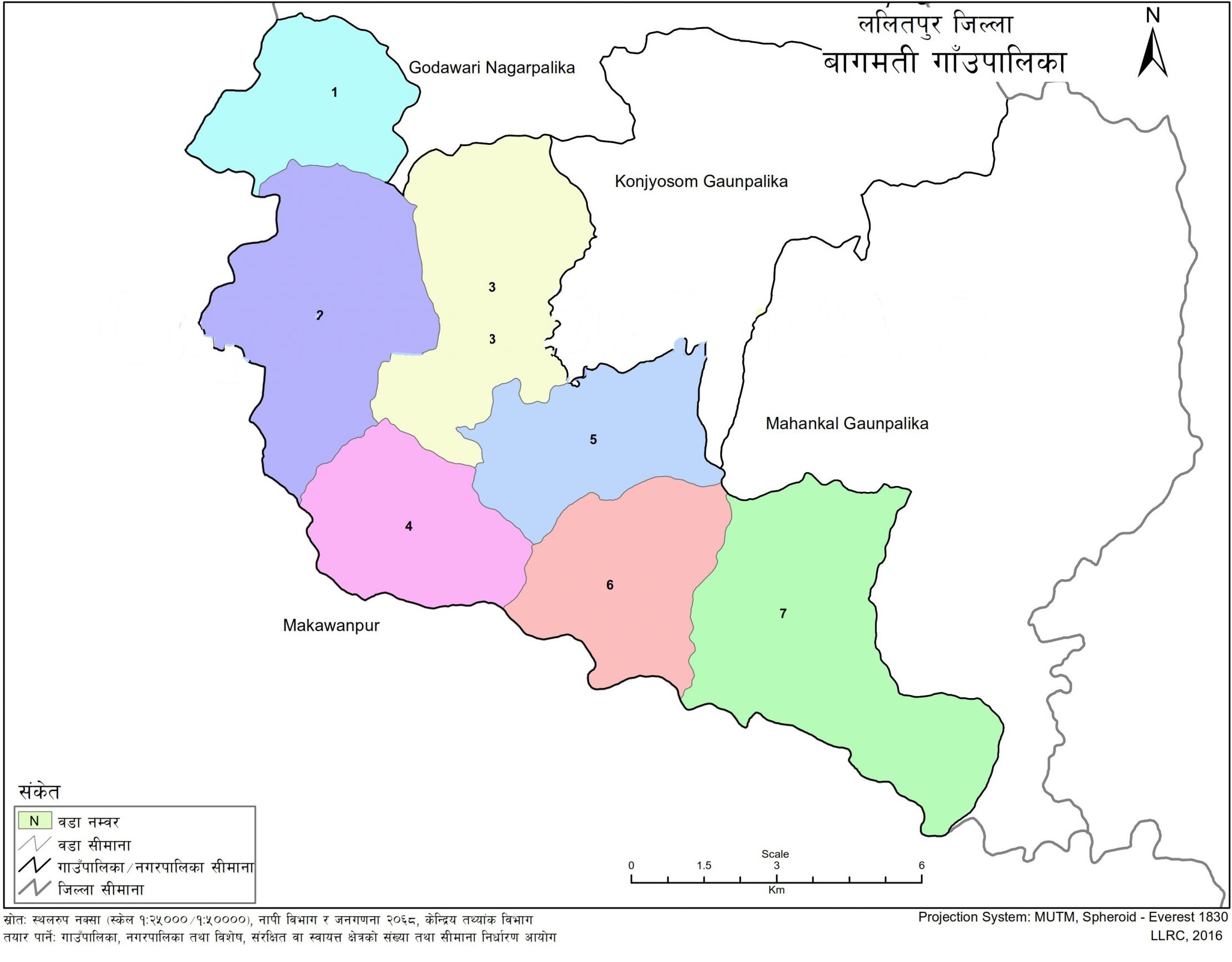 Konjyosom Rural Municipality Map