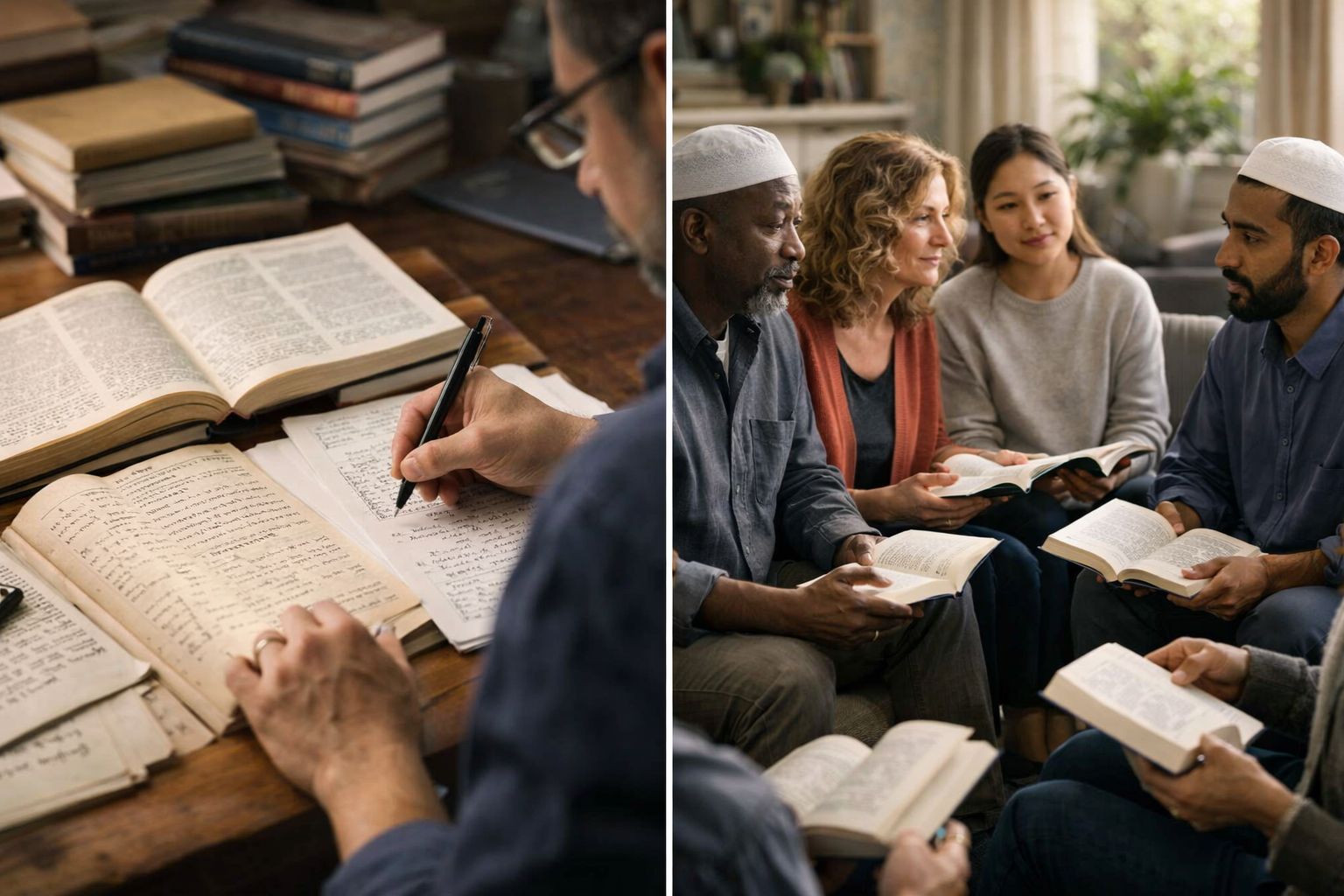 Studying and discussing sacred texts