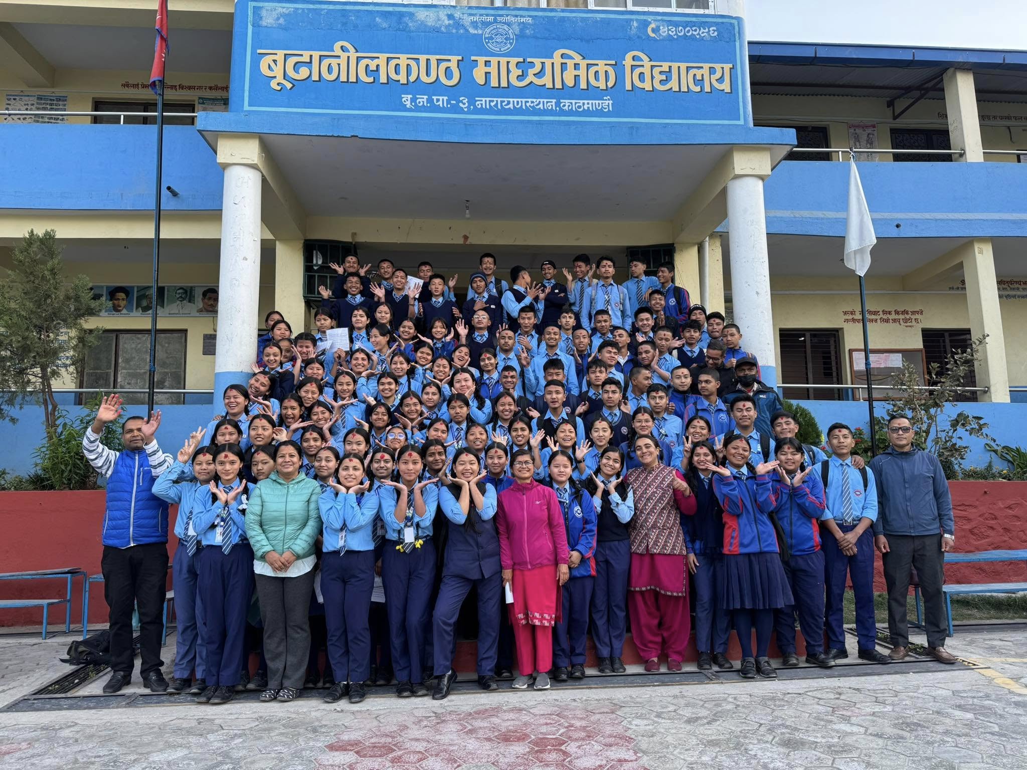 Budhanilkantha Secondary School Students and Teachers