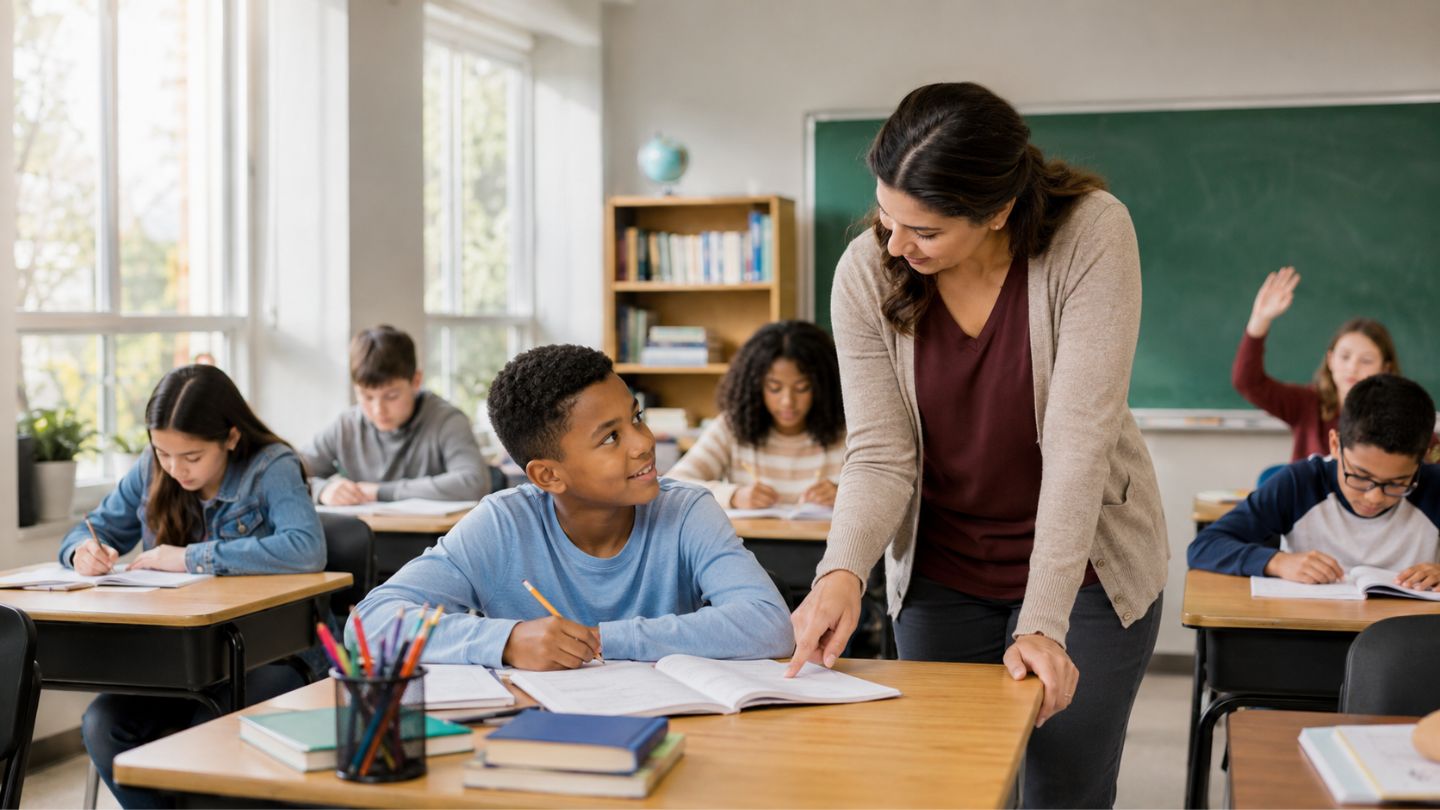 Classroom learning in a bright space