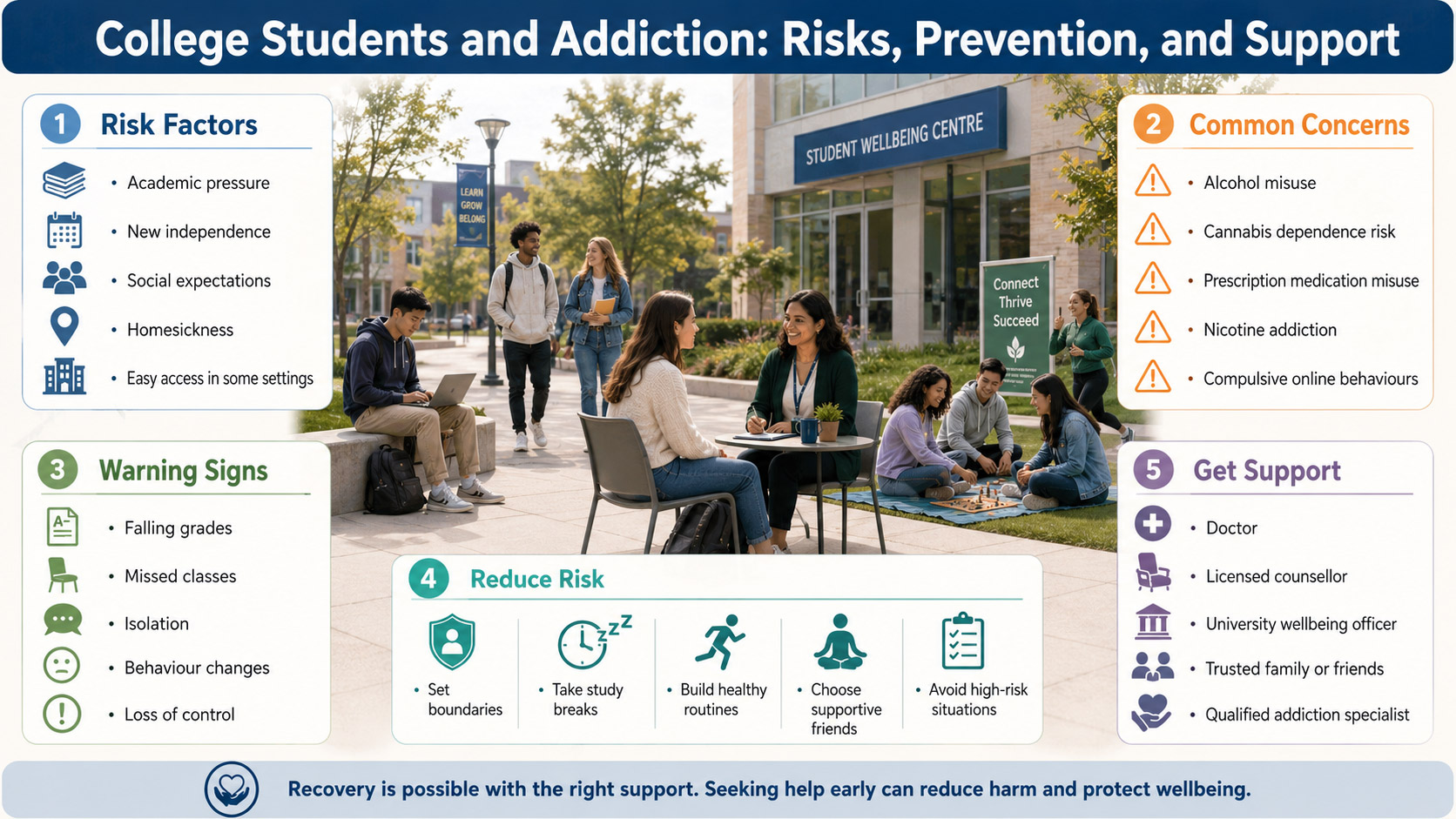 College Student Addiction Risks and Prevention Tips