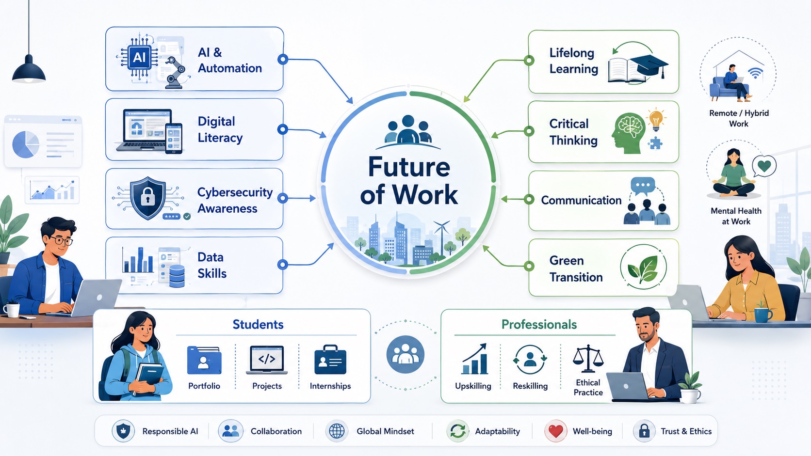 Infographics for Future of Work for Students and Professionals 