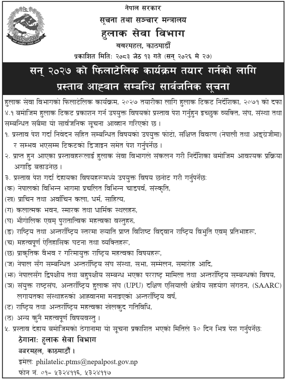 Postage Stamp Subject Proposals Invited