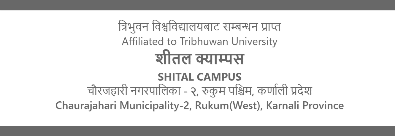 Shital Campus, Chaurjahari, Rukum West, Banner
