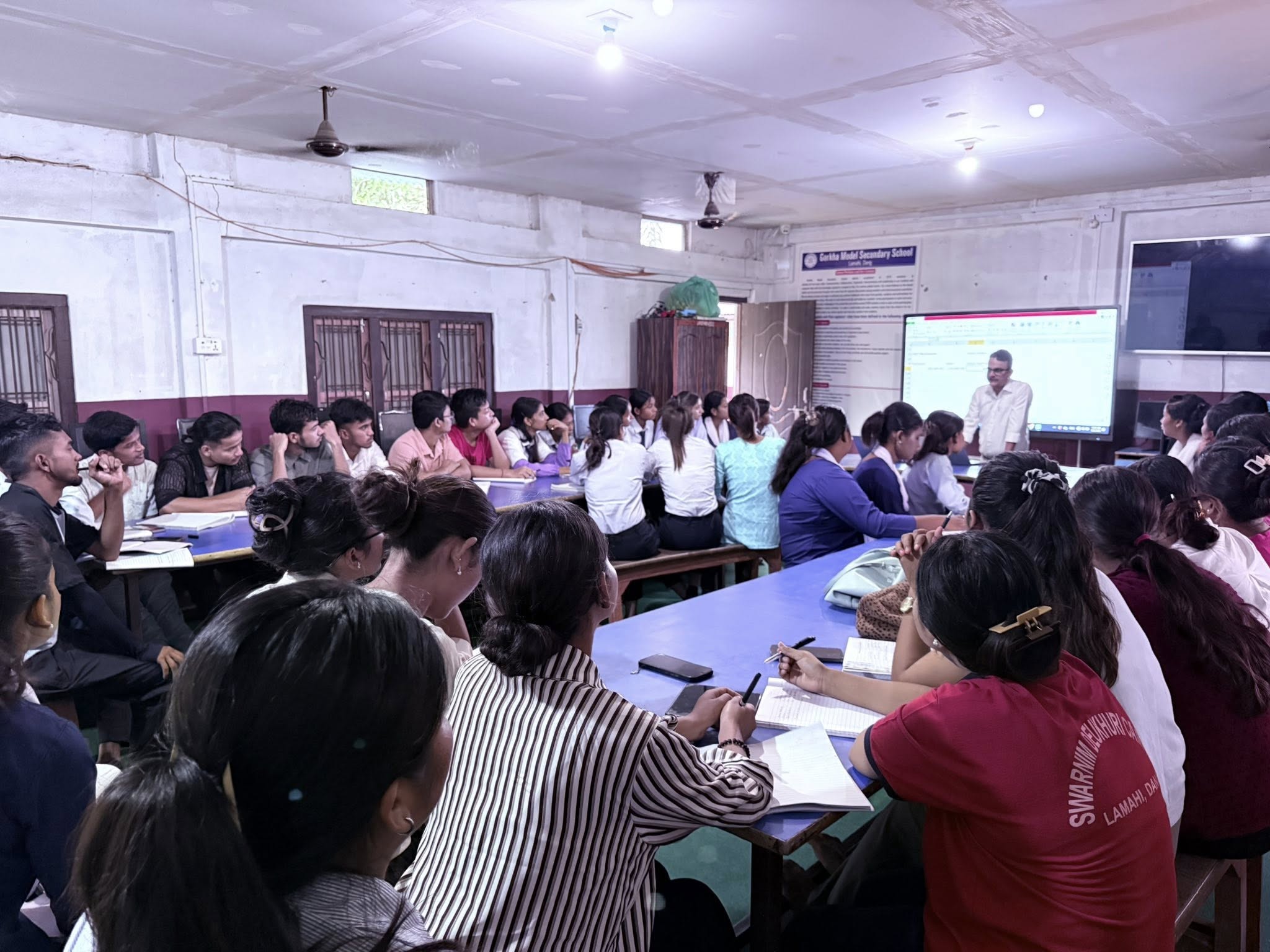 Swarnim Deukhuri Campus, Lamahi, Dang, Students and Teacher at classroom