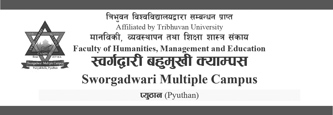 Sworgadwari Multiple Campus, Punyakhola, Pyuthan, Banner