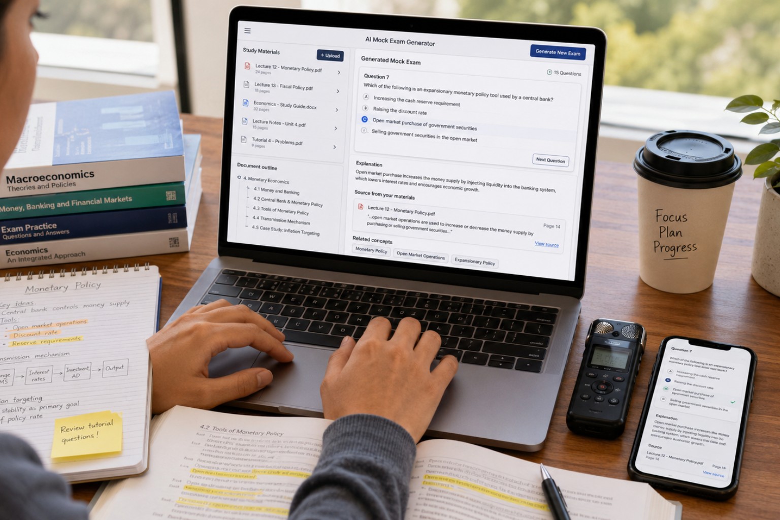 AI Mock Exam Tool Converting Student Notes Into Practice Questions 