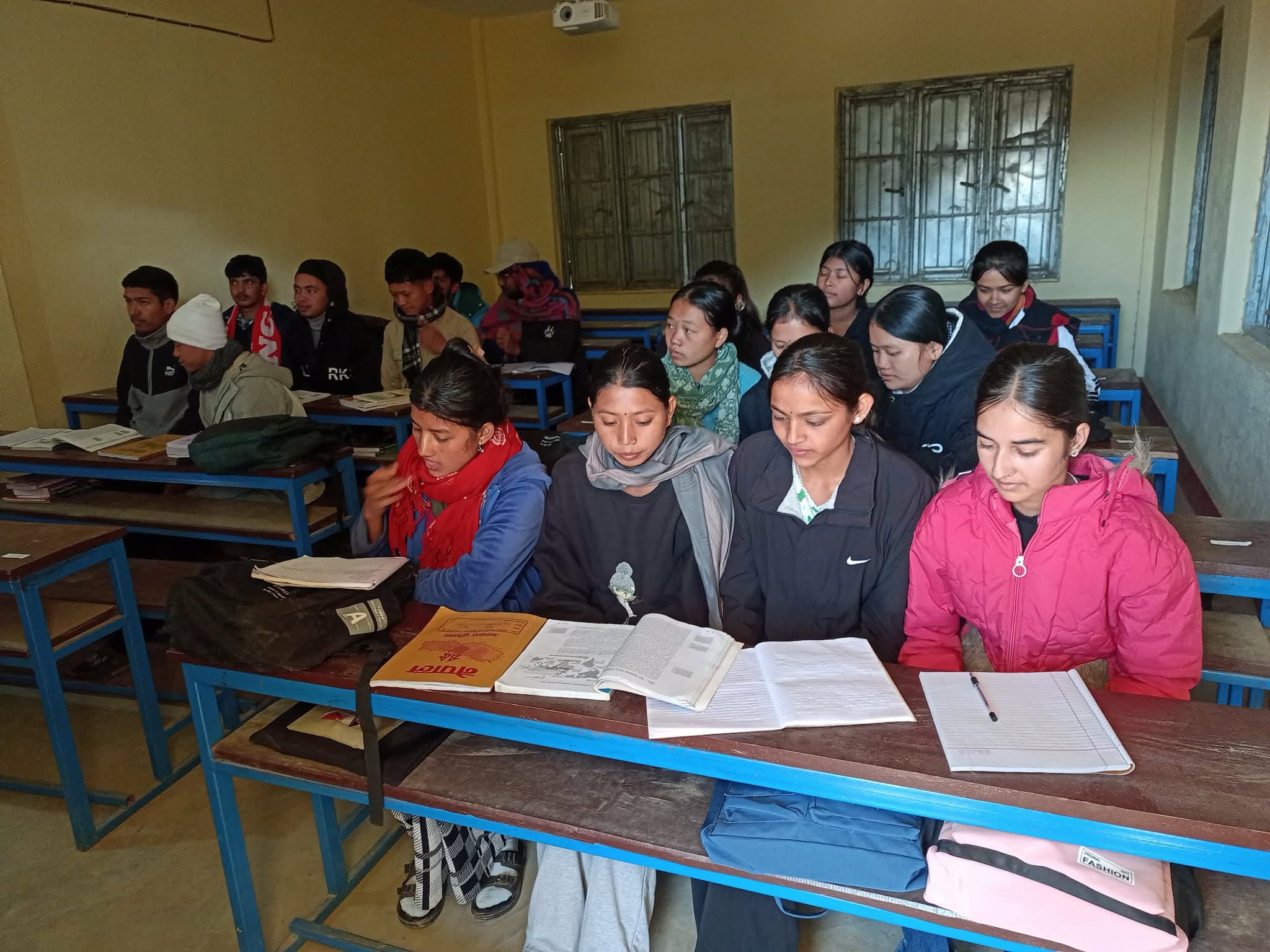 Arun Multiple Campus, Pyauli, Bhojpur, Students in Classroom