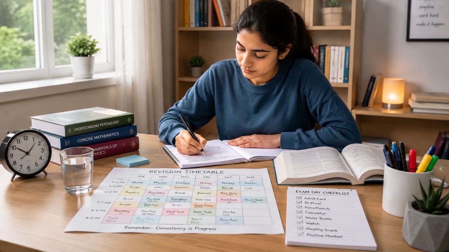 Focused study session with planning details
