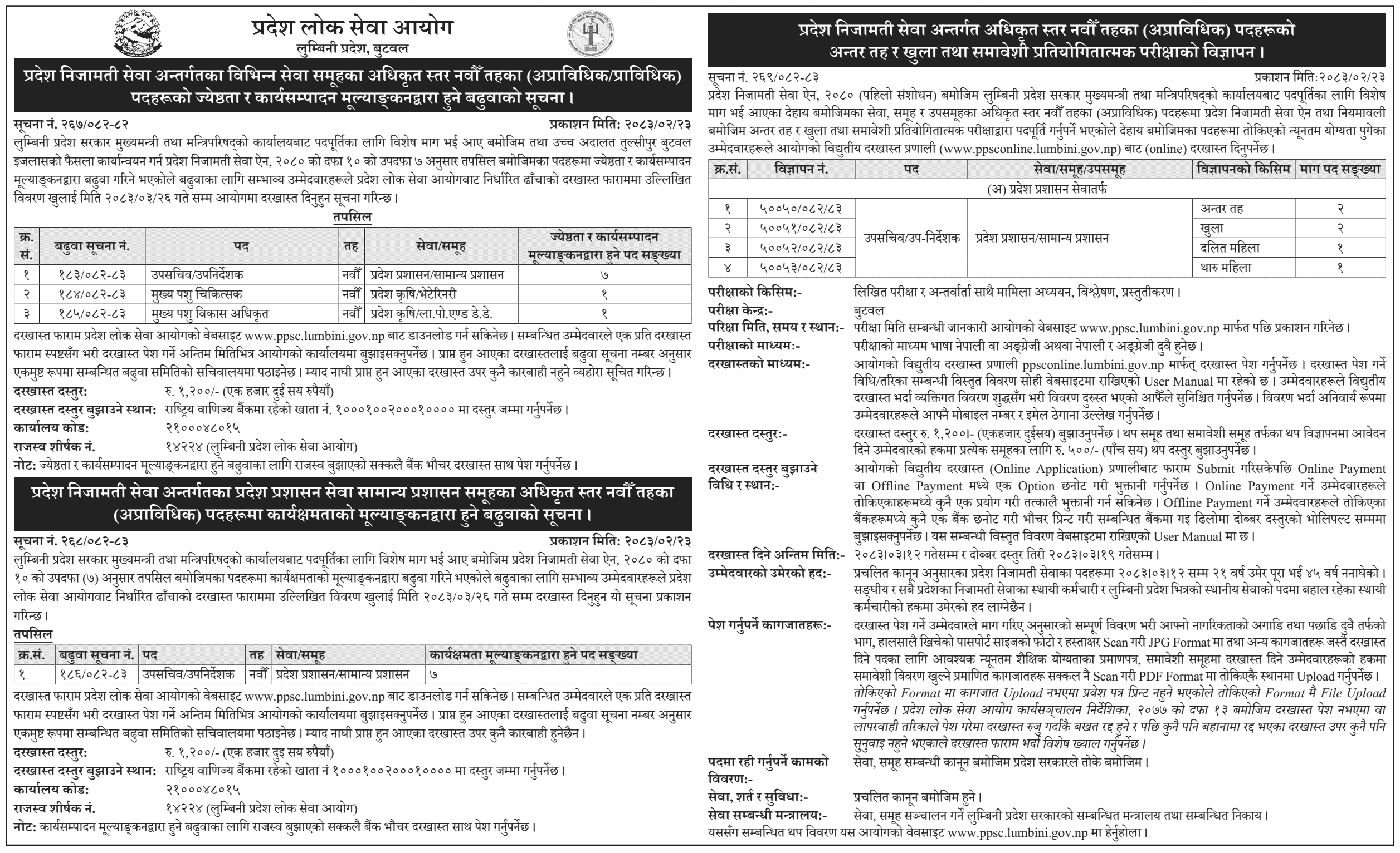 Lumbini PPSC Ninth Level Promotion and Open Vacancy 2083 Lumbini Pradesh Lok Sewa Aayog