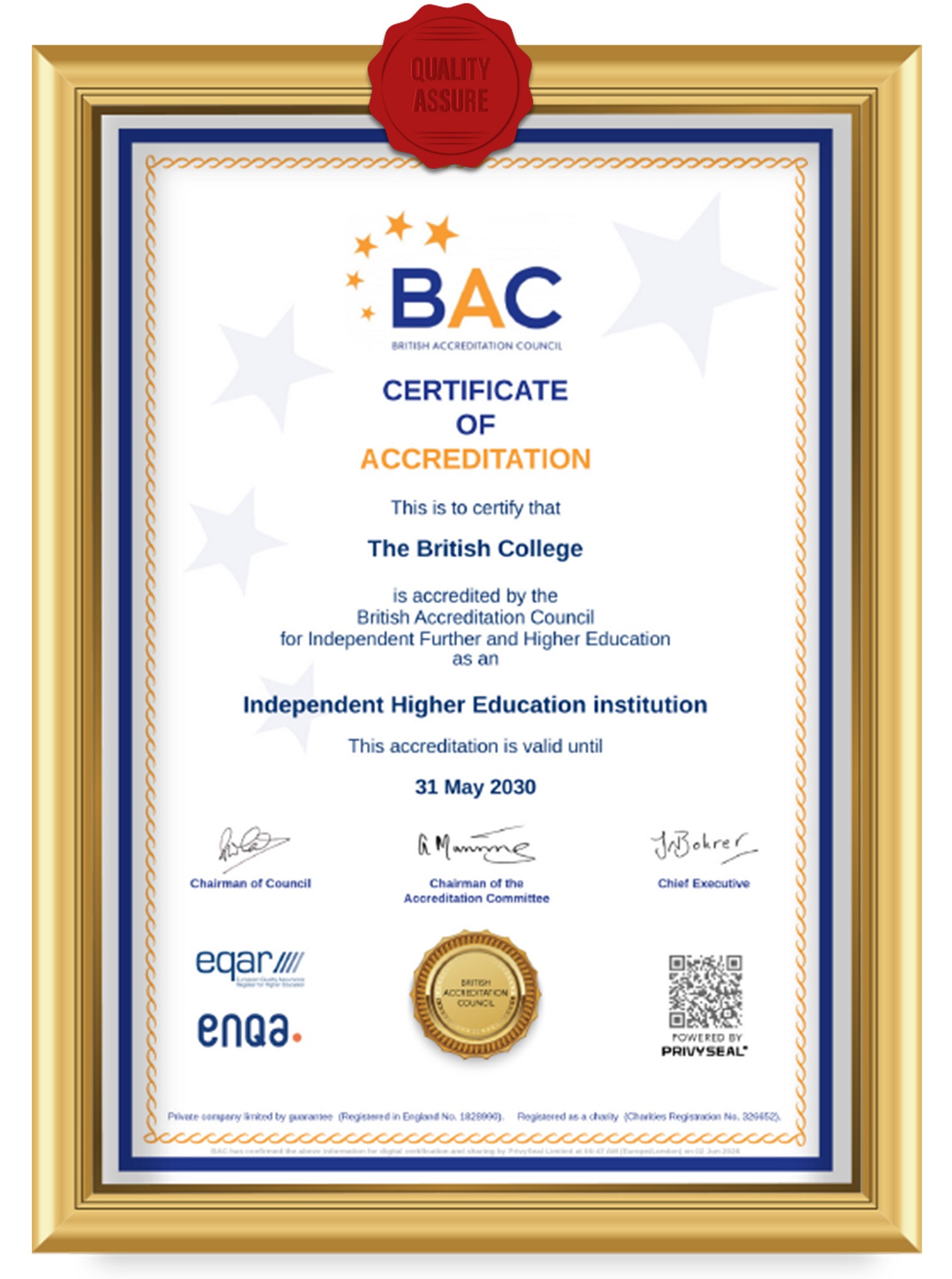 The British College Regains BAC International Accreditation 