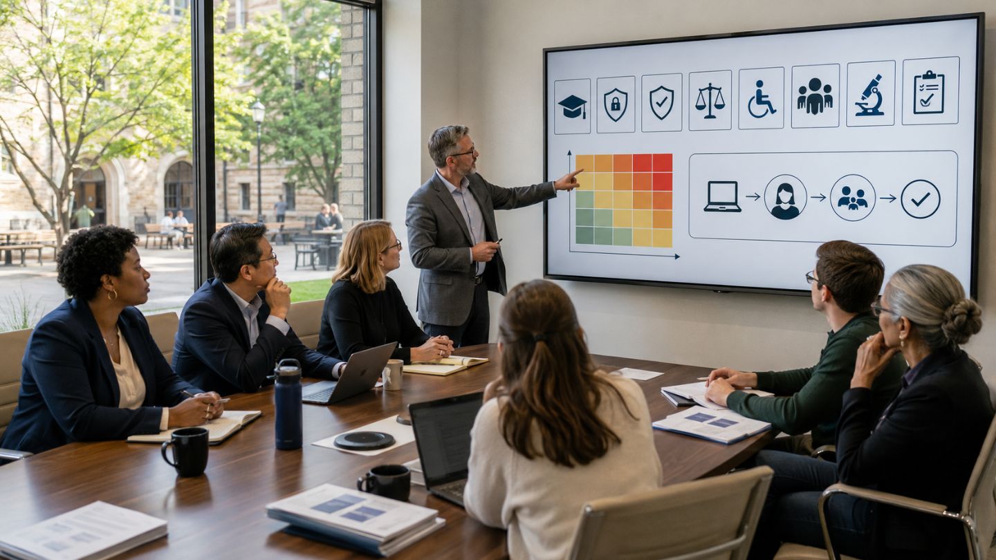 Collaborative meeting in a modern boardroom 