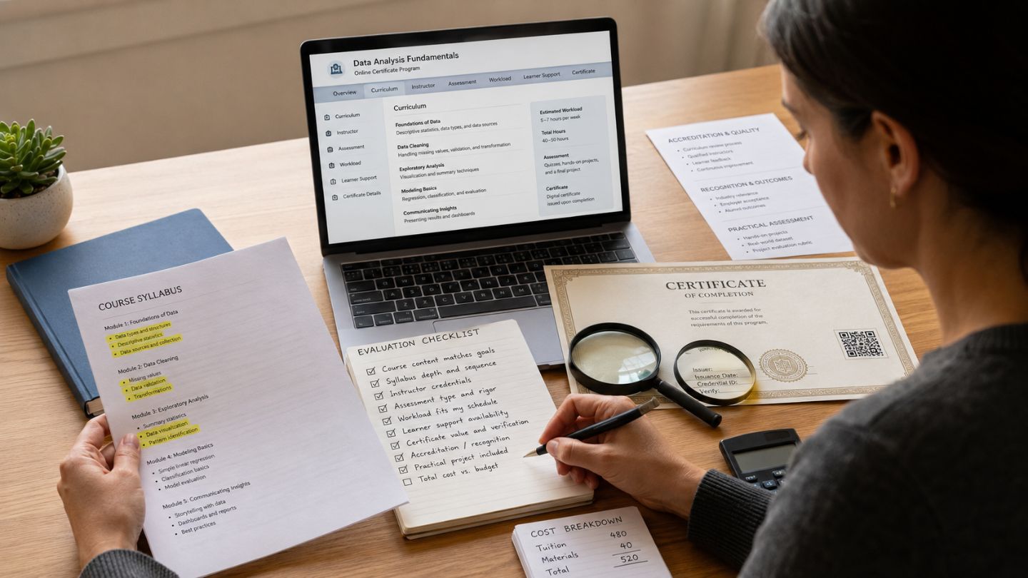 Evaluate Online Courses and Certificates Before Enrolling 