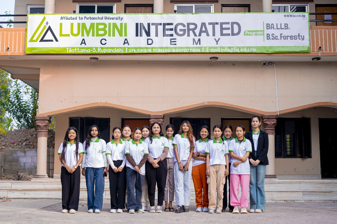 Lumbini Integrated Academy, Tilottama, Rupandehi, Building and Students