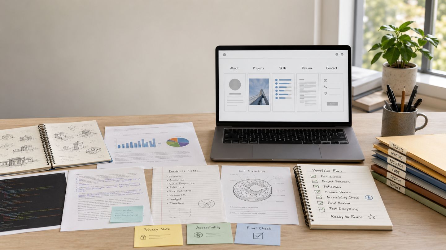 Modern workspace with portfolio planning 