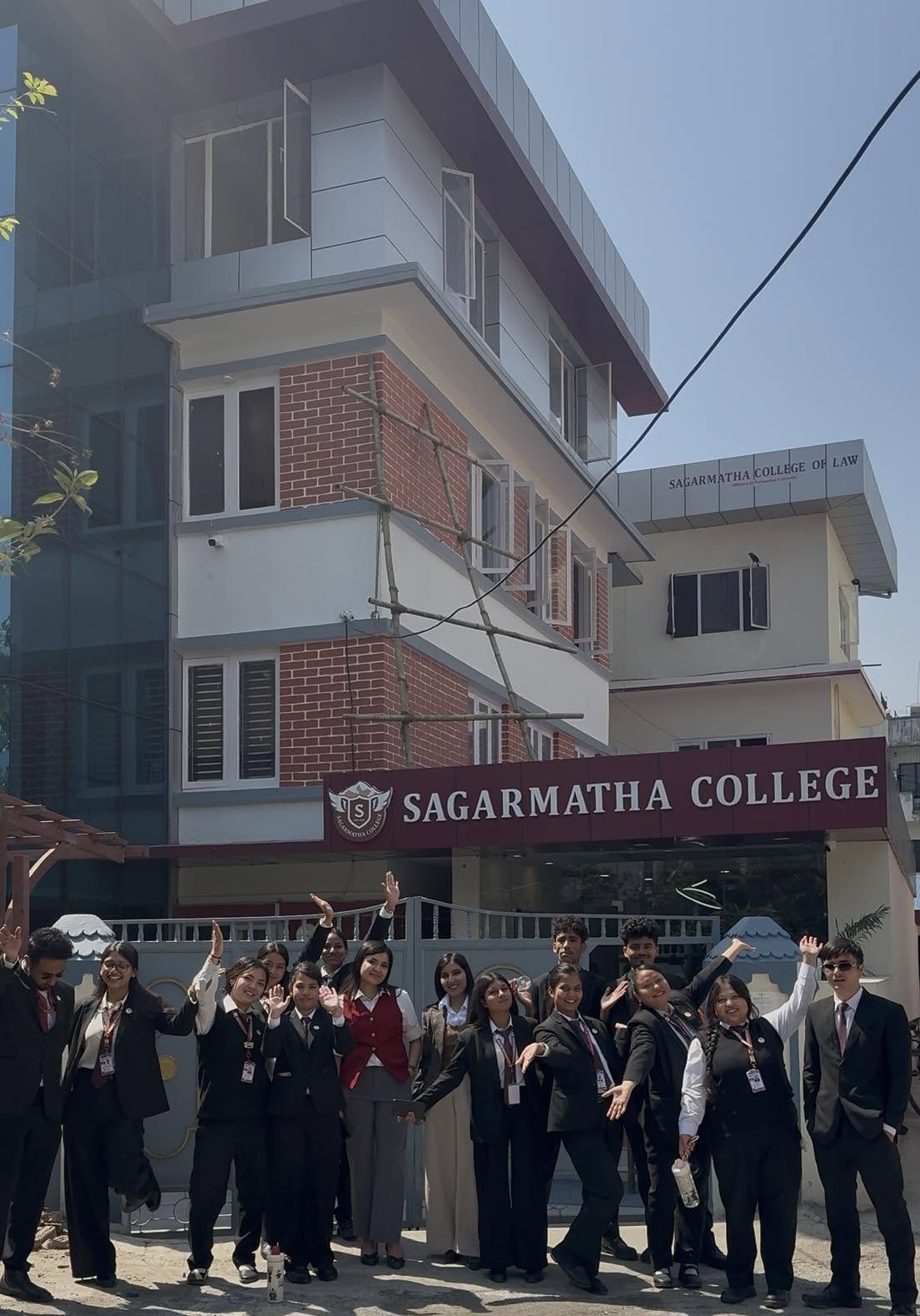 Sagarmatha College of Law, Dillibazar, Kathmandu, Building and Students