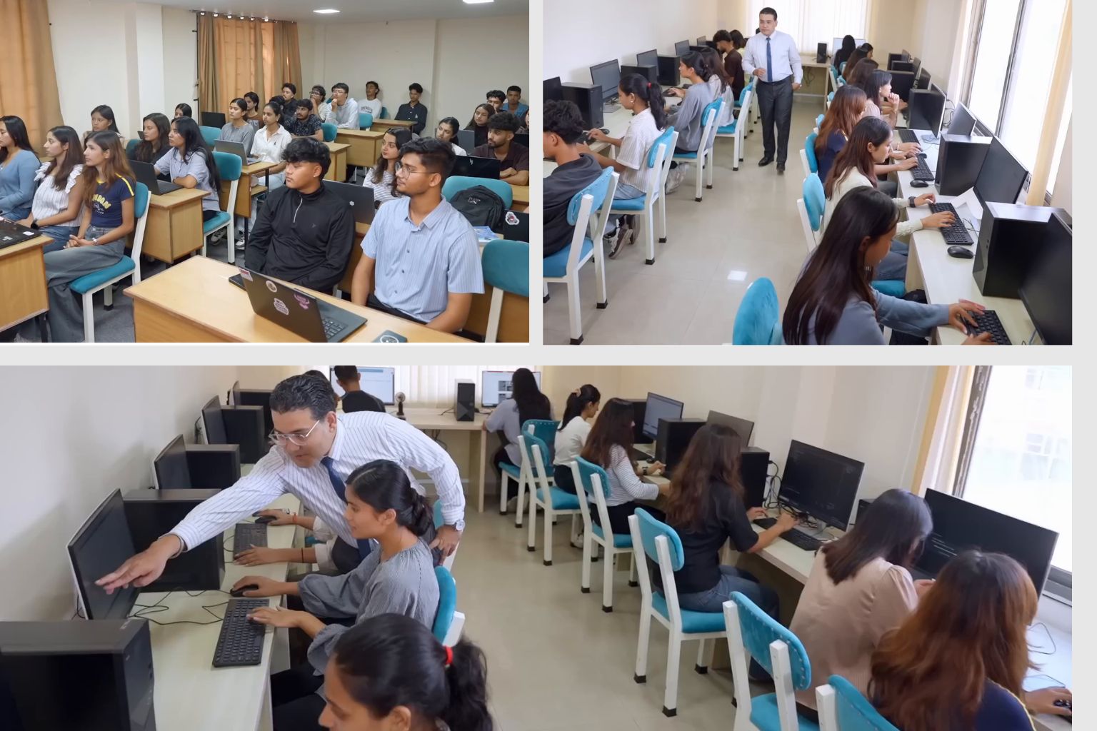 Stamford College Kathmandu Students in Lab and Class 