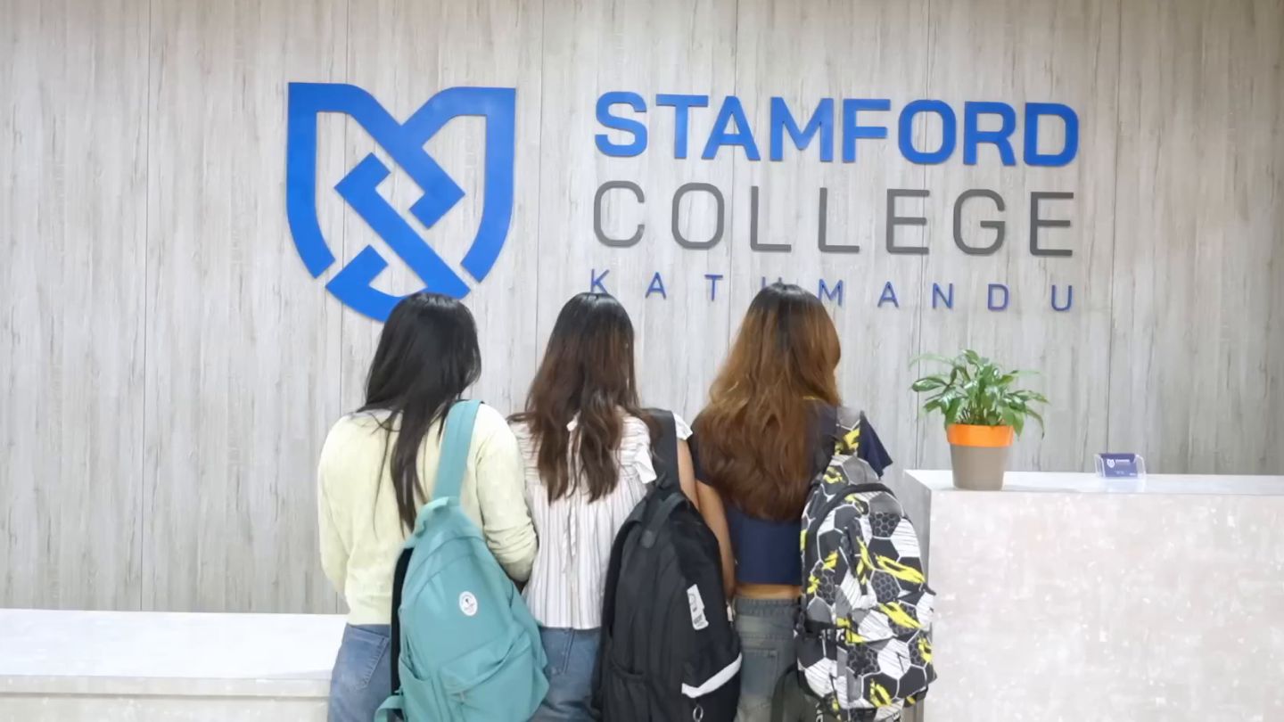 Stamford College Kathmandu Sudents inside College Academic Building 