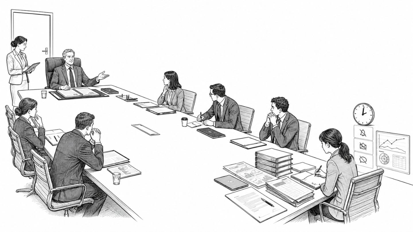 unequal pressure inside a workplace meeting