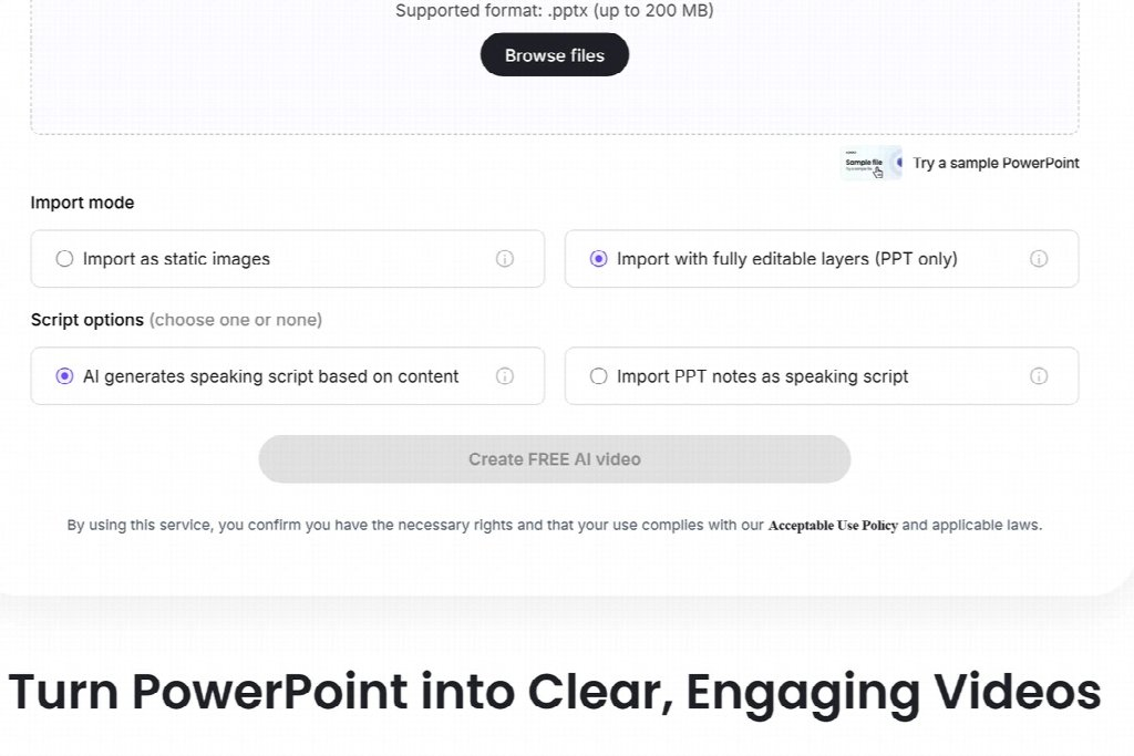 Turn Powerpoint into video 