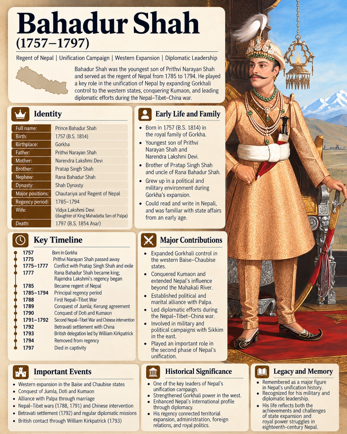Bahadur Shah Historical Infographic