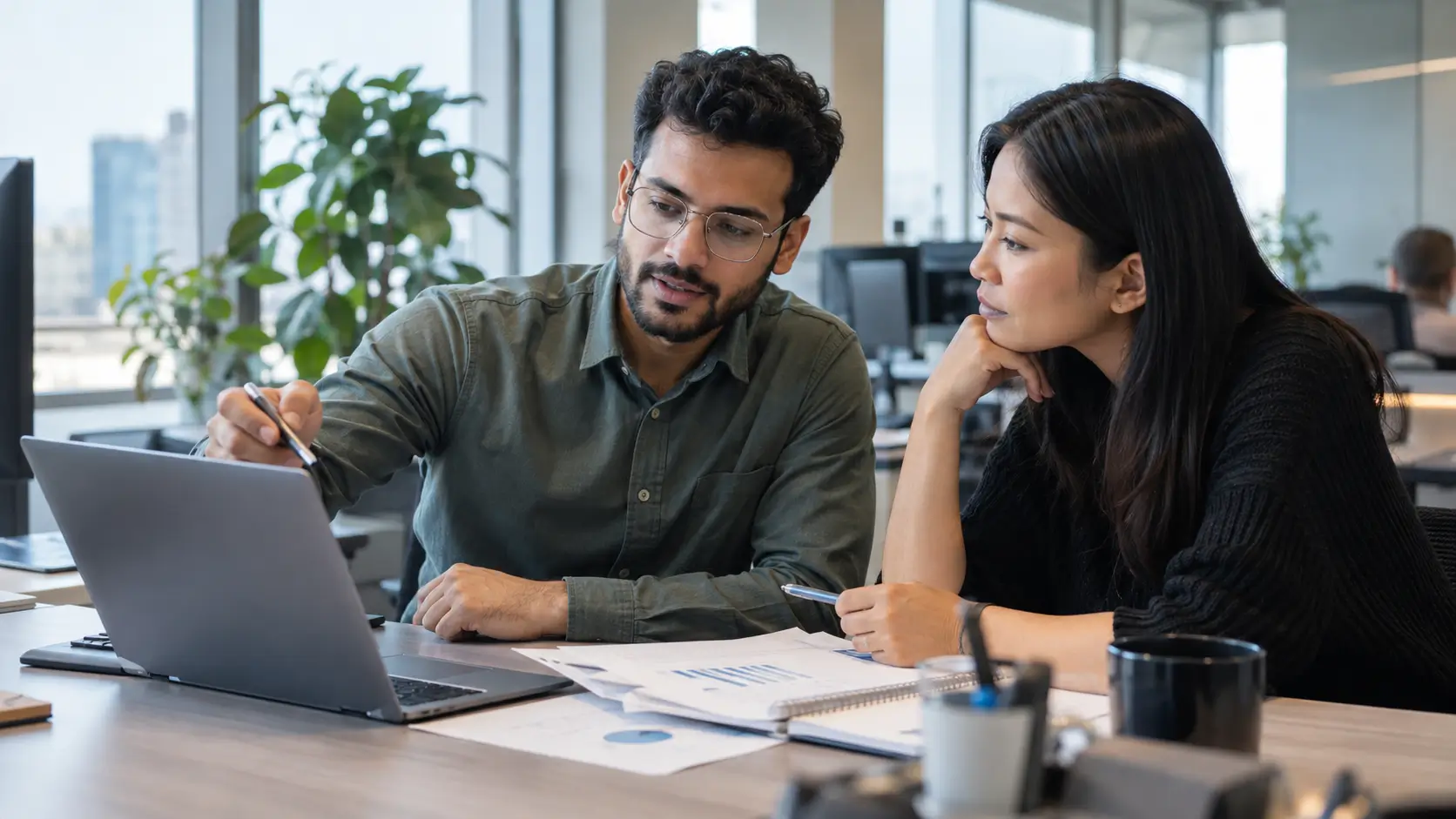 Employee learning a new skill at work 